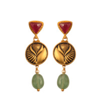 Russian emberale earrings