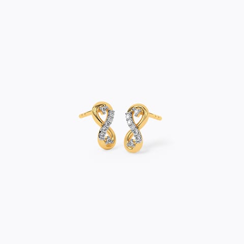 Subtle Infinity Diamond Drop Earrings